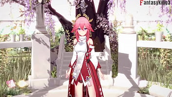 Yae Miko 吸ってファック | 1 |原神 | 原神PTRN および Sheer のフルおよびフル POV バージョン: Fantasyking3