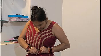 Zabardast chudai non stop red saree
