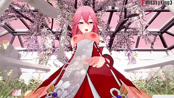 Yae Miko ファックハード | 3 |原神 | 原神PTRN および Sheer のフルおよびフル POV バージョン: Fantasyking3 (ステップ、アヘ顔のピンク髪の女の子)