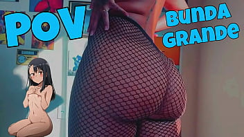 POV - 大きなお尻のセクシーなブルネットがあなたのためにファンクを踊る