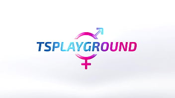 ホットなTSベイビーThaysa Carvalhoは激しいファックの後に顔射される