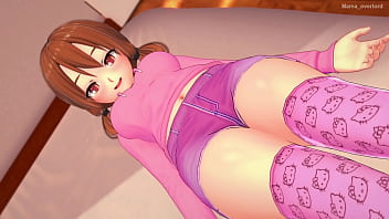 ピンクの服を着た義理の妹がベッドでセックスしたい（エロアニメ）（無修正）
