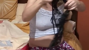 I dress in erotic lingerie to masturbate with my friend's stepson