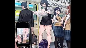 電車の中でクラスメイトとセックスしてビデオを見ます