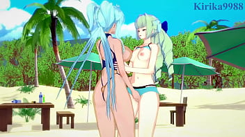 サンジェルマンとカリオストロの激しいレズビアンプレイとふたなりセックス。 - シンフォギア ヘンタイ