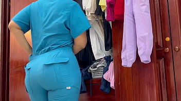 Amazing recording of big booty nurse