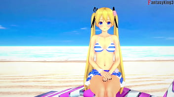 マリー・ローズのビキニがビーチでしゃぶる | 1 | DOA | フル & POV シースルー & PTRN: Fantasyking3