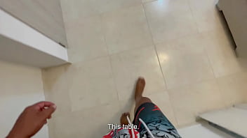 My stepsister measures my cock so I can fuck her really hard until I fill her mouth with cum hl