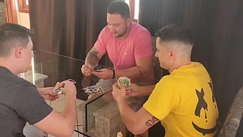 My husband called some friends to play cards and I found a way to fuck with all 3 of them!! Complete on Red.