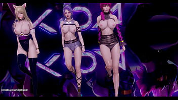 [MMD] ステラ - マリオネット アーリ アカリ カイサ イブリン セラフィン リーグ・オブ・レジェンド ストリップショー KDA ポップスター 4K 60FPS