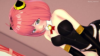 自分の部屋でセクシーなアーニャは制服を着てセックスしたい（大人版）