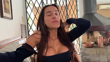 First Casting With Busty Skinny 18yo Brazilian Teen - POV Teen Blowjob