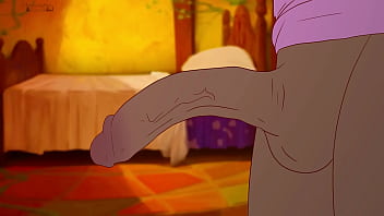 めぐみんは物の横で全裸になり、頭を下げて黒人男性にセックスを求めています！この素晴らしい世界に祝福を！ヘンタイ漫画パロディKonoSuba！2025