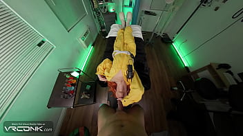 VRコンク：赤毛のエイプリル・オニールがTMNTコスプレパロディpt.3でディープな逆フェラチオをしてレオの巨大なペニスに乗る