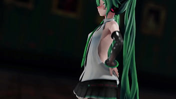 初音ミク 脱衣ダンス ヘンタイ プッシープラグ おもちゃ リバーシブル キャンペーンソング MMD 3D 緑髪 (クリップ)