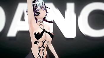 原神ユーラヘンタイホットセクシーダンスおやすみキスMMD 3Dダーククリムゾンヘア（クリップ）