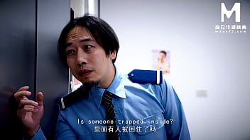 麻豆傳媒映畫 - 保全与柜姐的肛交直播 - 3P爆菊强制高潮