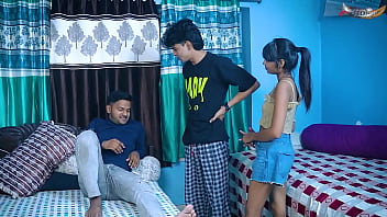DESI VIRGIN GIRL HARDCORE FUCK WITH HER TWO FIREND'S WHEN SHE WAS ALONE AT HOME FULL MOVIE ( HINDI AUDIO )