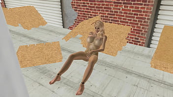 アニメーション3Dポルノ - キュウリを使ってオナニーする非常に美しい巨乳の女性
