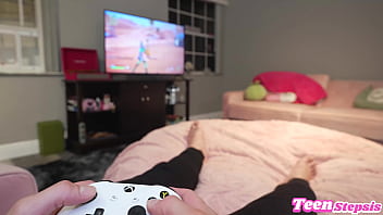 Horny StepSis Distracts Big Dick Step-Bro From Getting a Dub with Pussy - Shr0oms Q - Johnny Love -