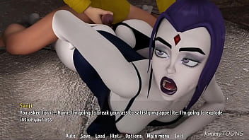 TeenTitans Ravin Анальный трах и кремовый пирог - kimmytoons