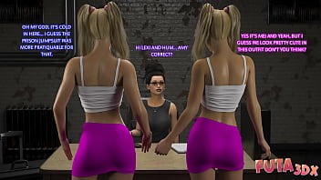 Futa3DX - Futa Big Dicked Officer Fucks Blondes & Brunette