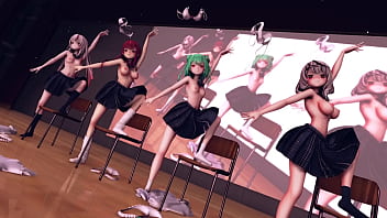 アヤメ・マリン・ルシア・クロエのストリップ・ローリンMMD by Hisapi