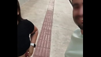 Playing around the city, showing off in public on the streets and on the beach with a happy ending - full video on red