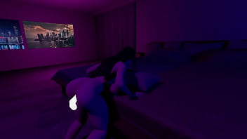 デカ尻vs巨乳vs勃起チンポ - 揺れる、3Dヘンタイ、居心地の良い部屋